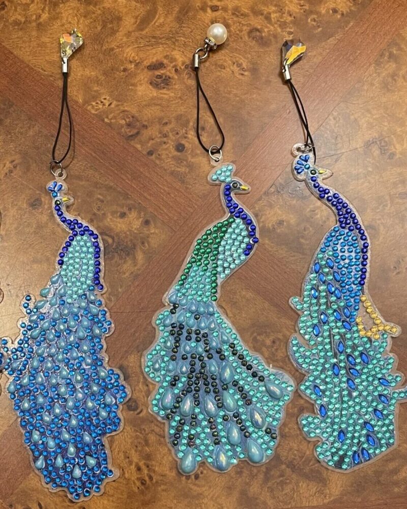 Beaded Peacock Bookmarks