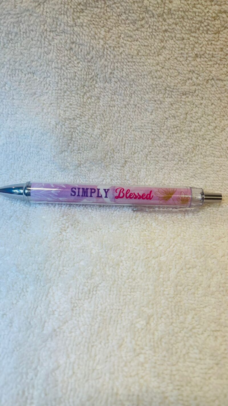 Purple "Simply Blessed" Pen