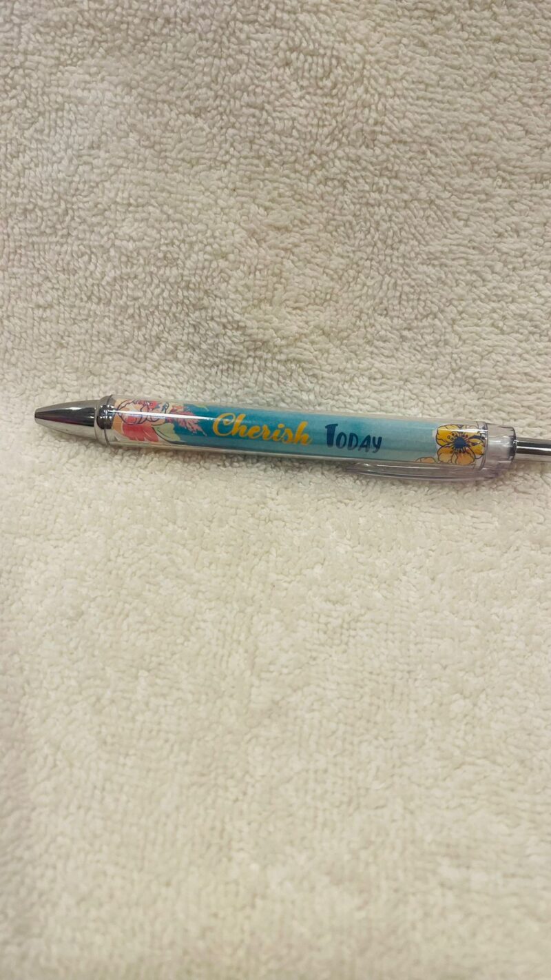 Blue "Cherish Today" Pen