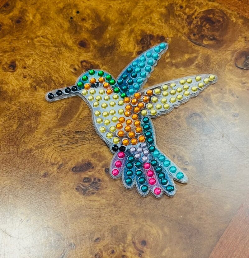 Orange & Yellow Multicolored Hummingbird Magnet