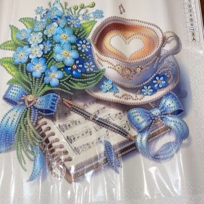 Flowers & Coffee on Music Book Painting