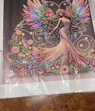 Lady with Feathers in her Hair/Dress Painting